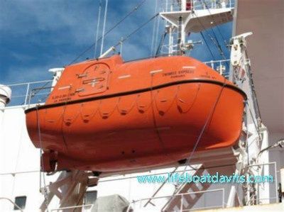 5.0M Fire-protected Totally Enclosed Lifeboat And Rescue Boat with Davit with ABS approval