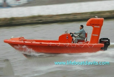 Solas Approval with MED certificate Inbuilt Engine FRP Fast Rescue Boat For Sale